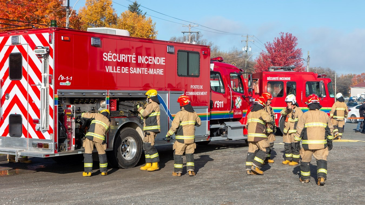 Vingt-et-un enfants « sauvés » lors d'un exercice des pompiers de Sainte-Marie-de-Beauce