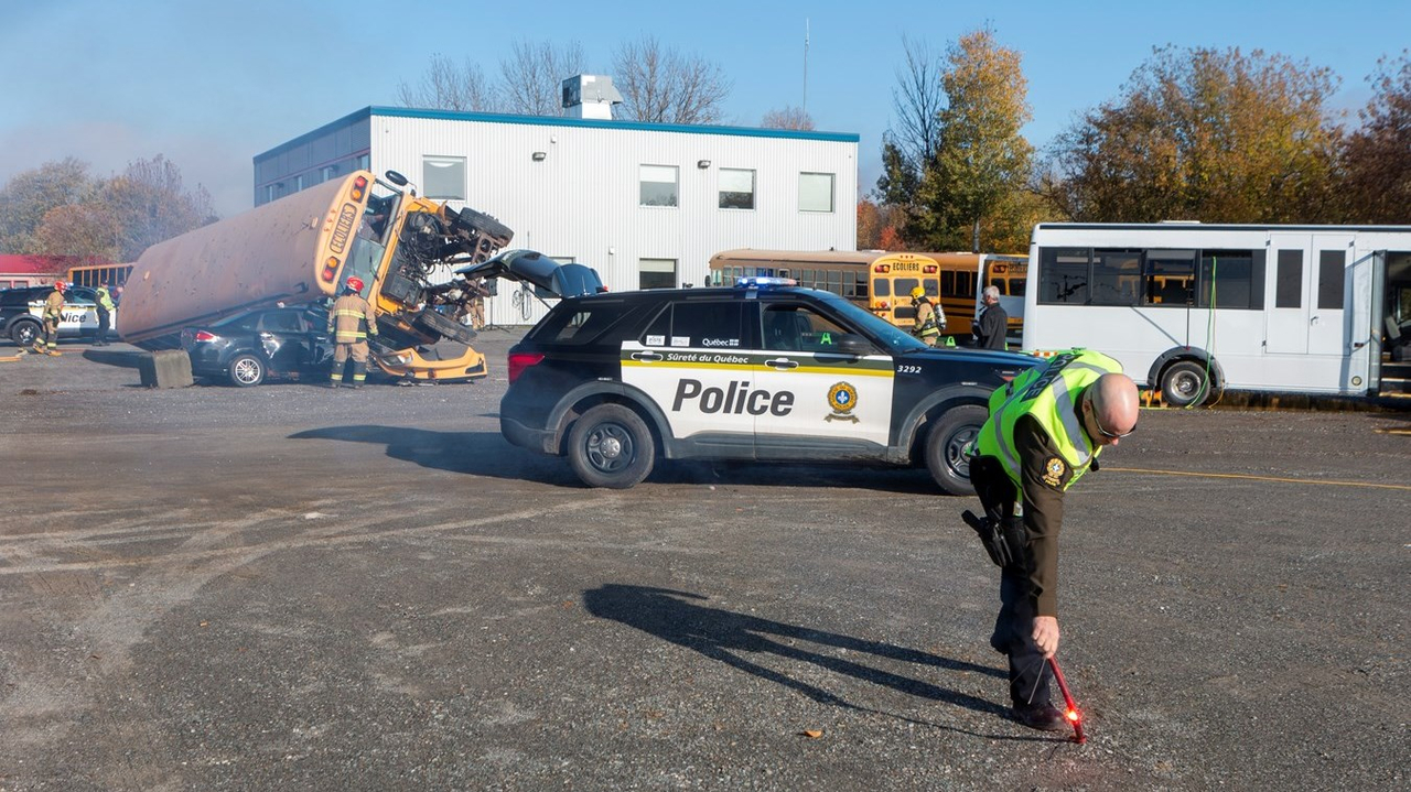 Vingt-et-un enfants « sauvés » lors d'un exercice des pompiers de Sainte-Marie-de-Beauce