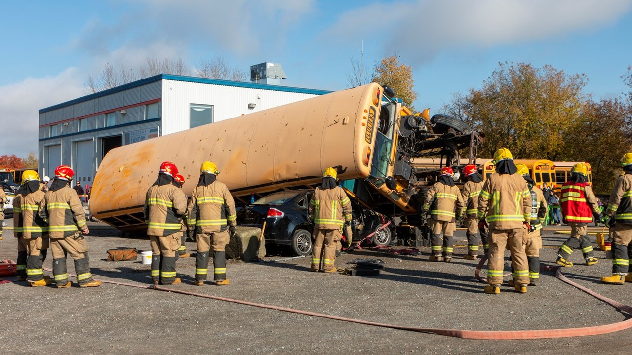 Vingt-et-un enfants « sauvés » lors d'un exercice des pompiers de Sainte-Marie-de-Beauce