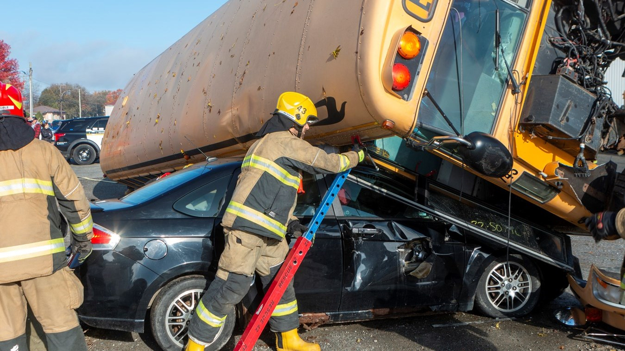 Vingt-et-un enfants « sauvés » lors d'un exercice des pompiers de Sainte-Marie-de-Beauce