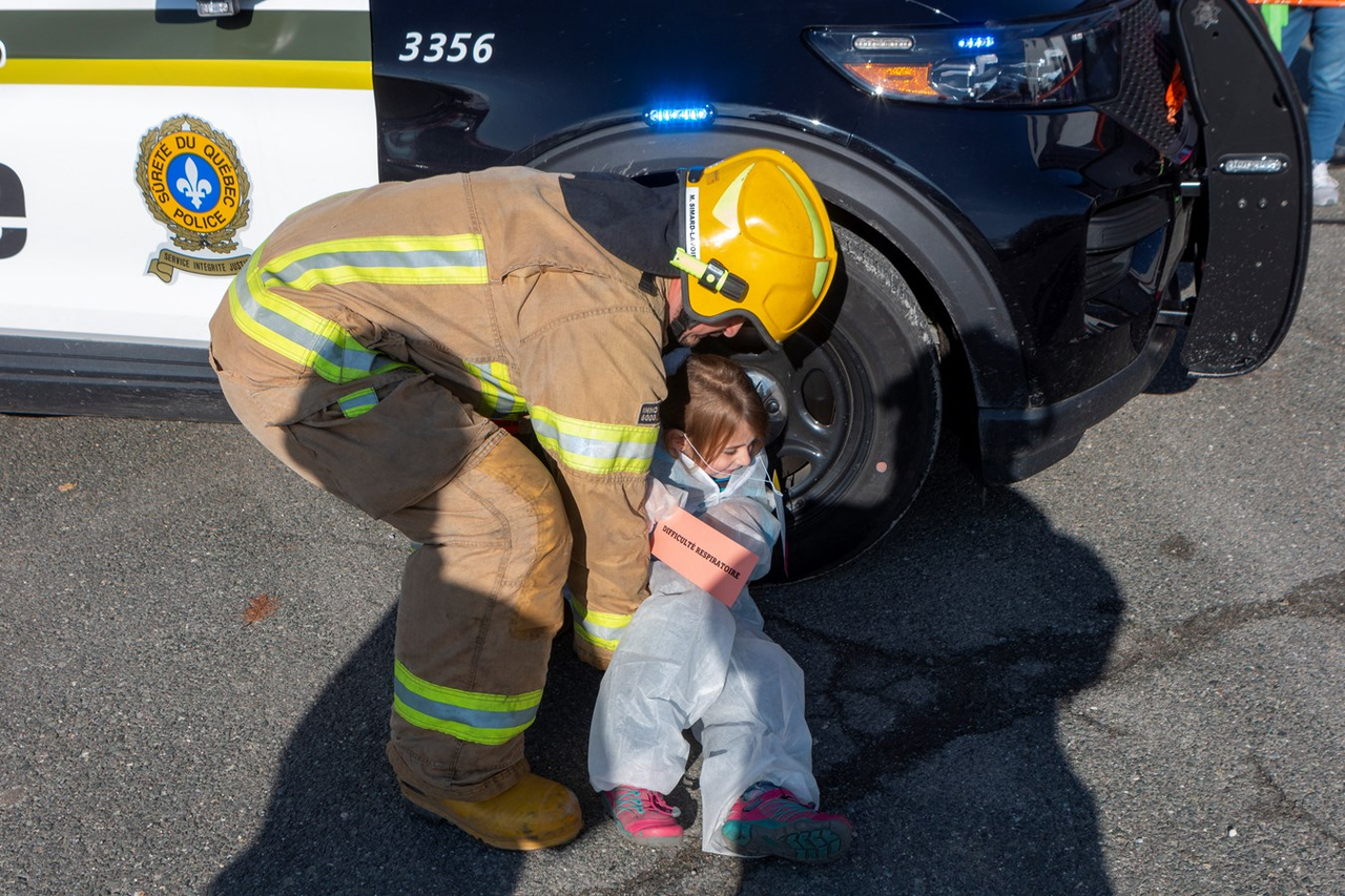 Vingt-et-un enfants « sauvés » lors d'un exercice des pompiers de Sainte-Marie-de-Beauce