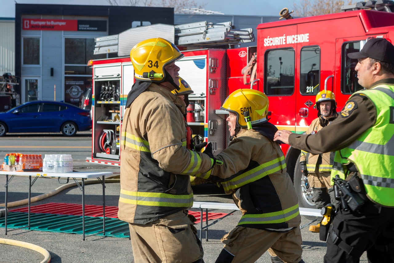 Vingt-et-un enfants « sauvés » lors d'un exercice des pompiers de Sainte-Marie-de-Beauce