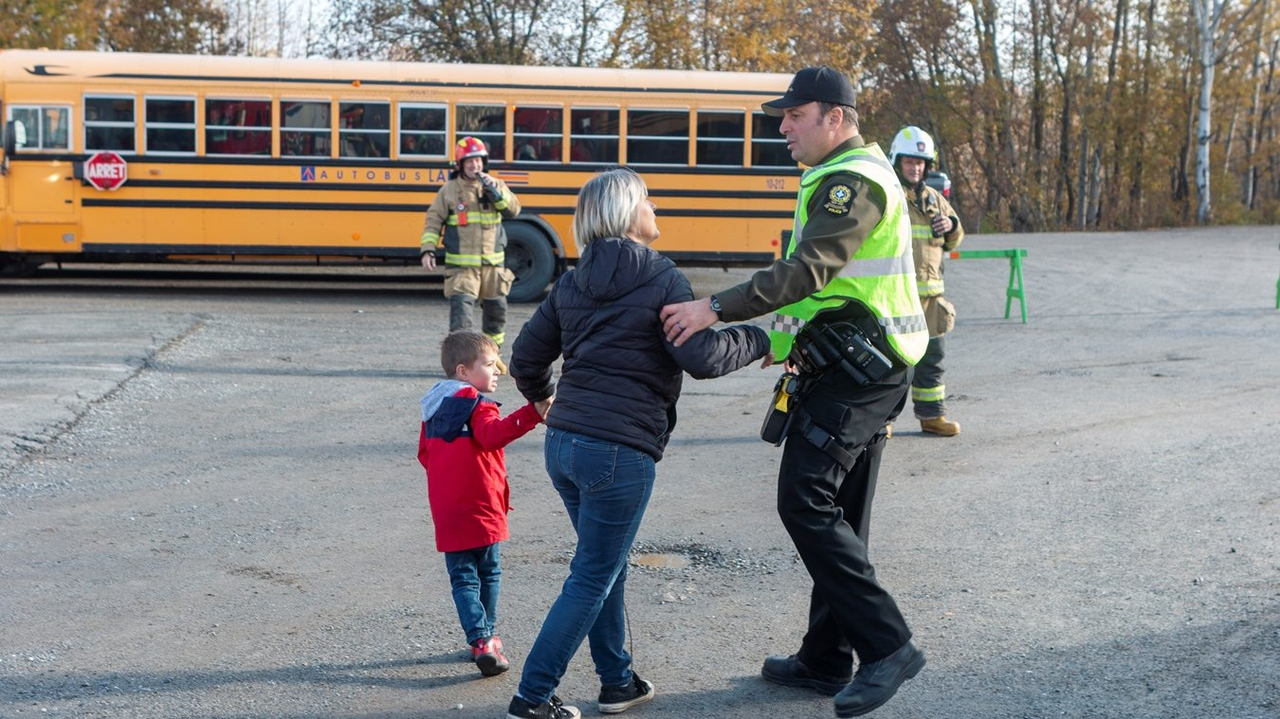 Vingt-et-un enfants « sauvés » lors d'un exercice des pompiers de Sainte-Marie-de-Beauce