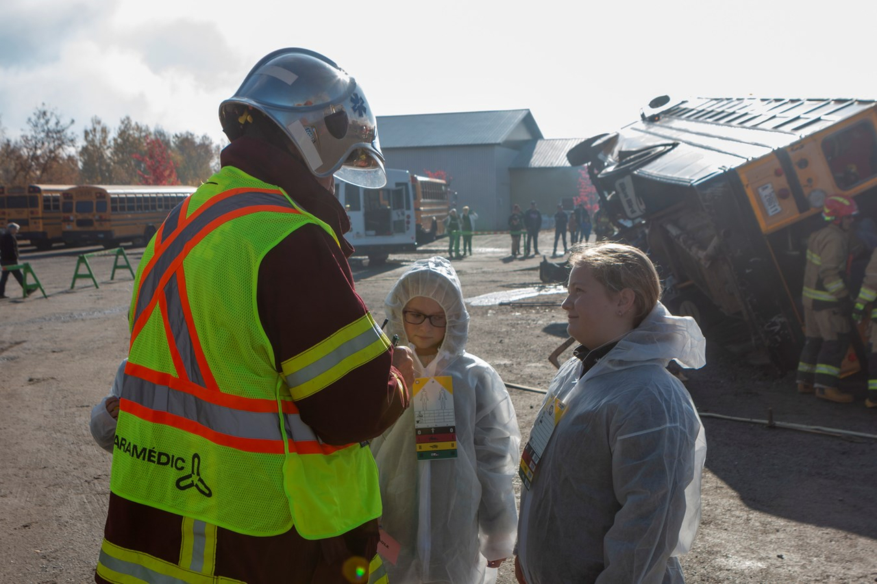 Vingt-et-un enfants « sauvés » lors d'un exercice des pompiers de Sainte-Marie-de-Beauce