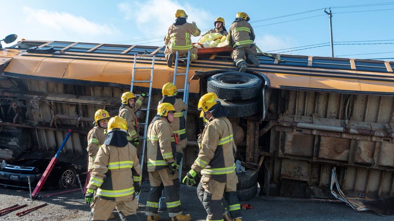 Vingt-et-un enfants « sauvés » lors d'un exercice des pompiers de Sainte-Marie-de-Beauce
