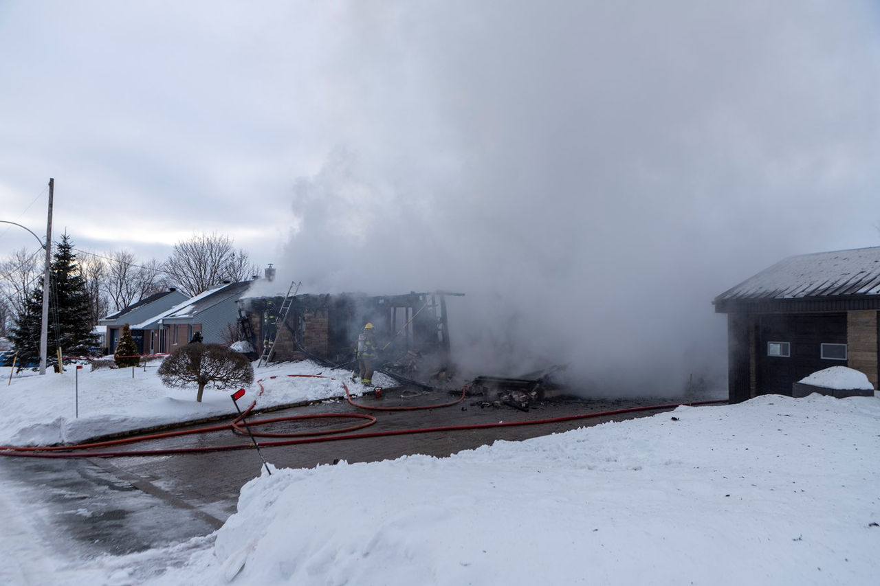 Une résidence détruite par un incendie à Sainte-Marguerite