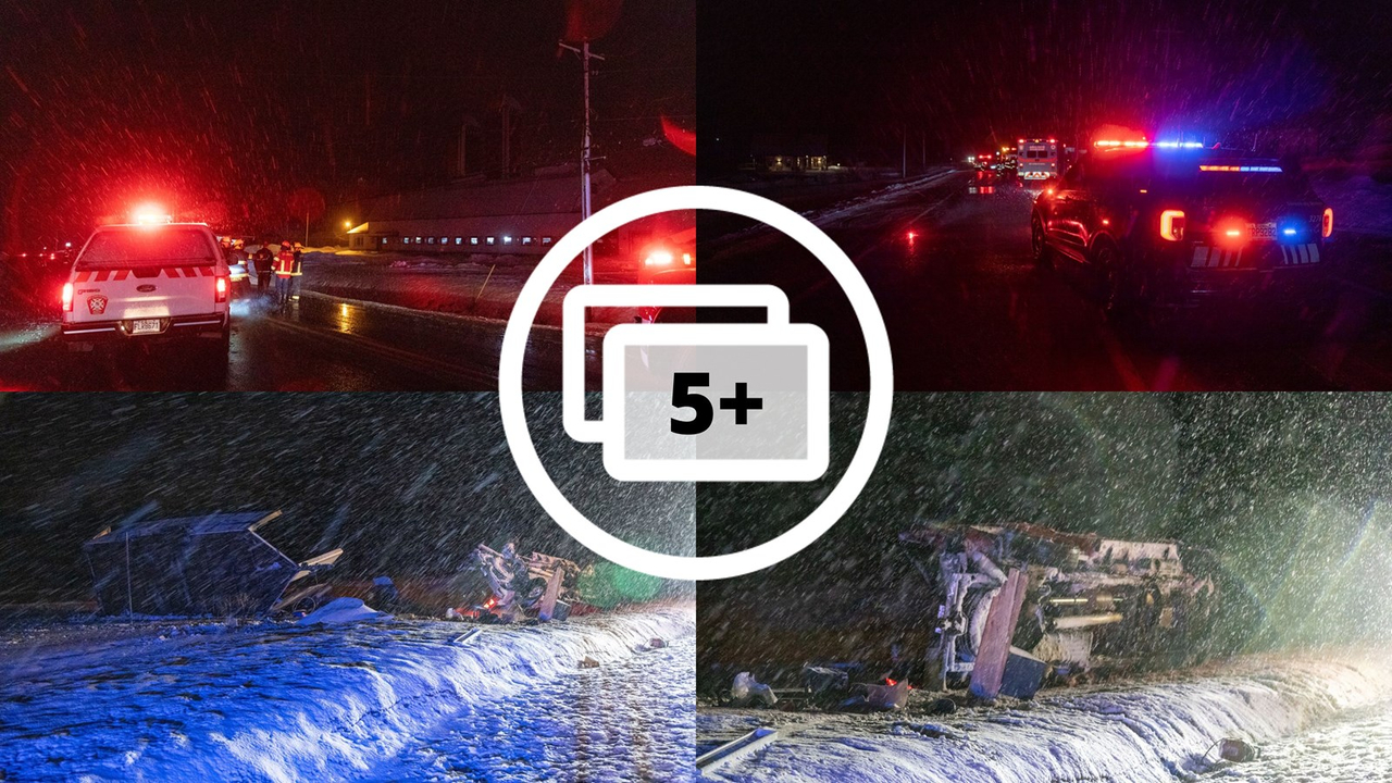 Intervention des services d'urgence pour des fils électriques et un accident