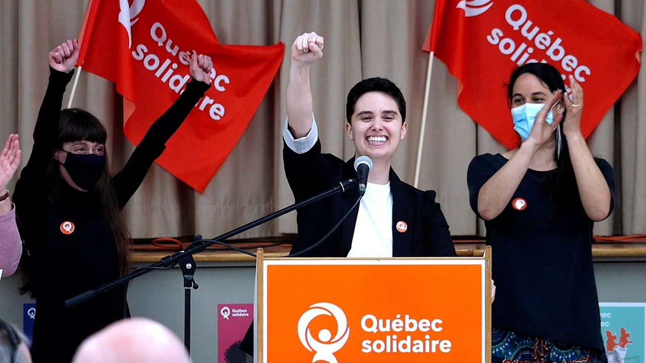 Salle comble pour l'investiture d'Amélie Drainville en tant que candidate solidaire pour Berthier