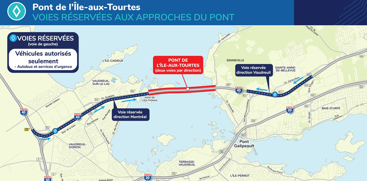 Une autre fin de semaine de fermeture sur l'autoroute 40