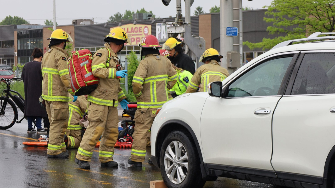 Un cycliste impliqué dans une collision à Salaberry-de-Valleyfield