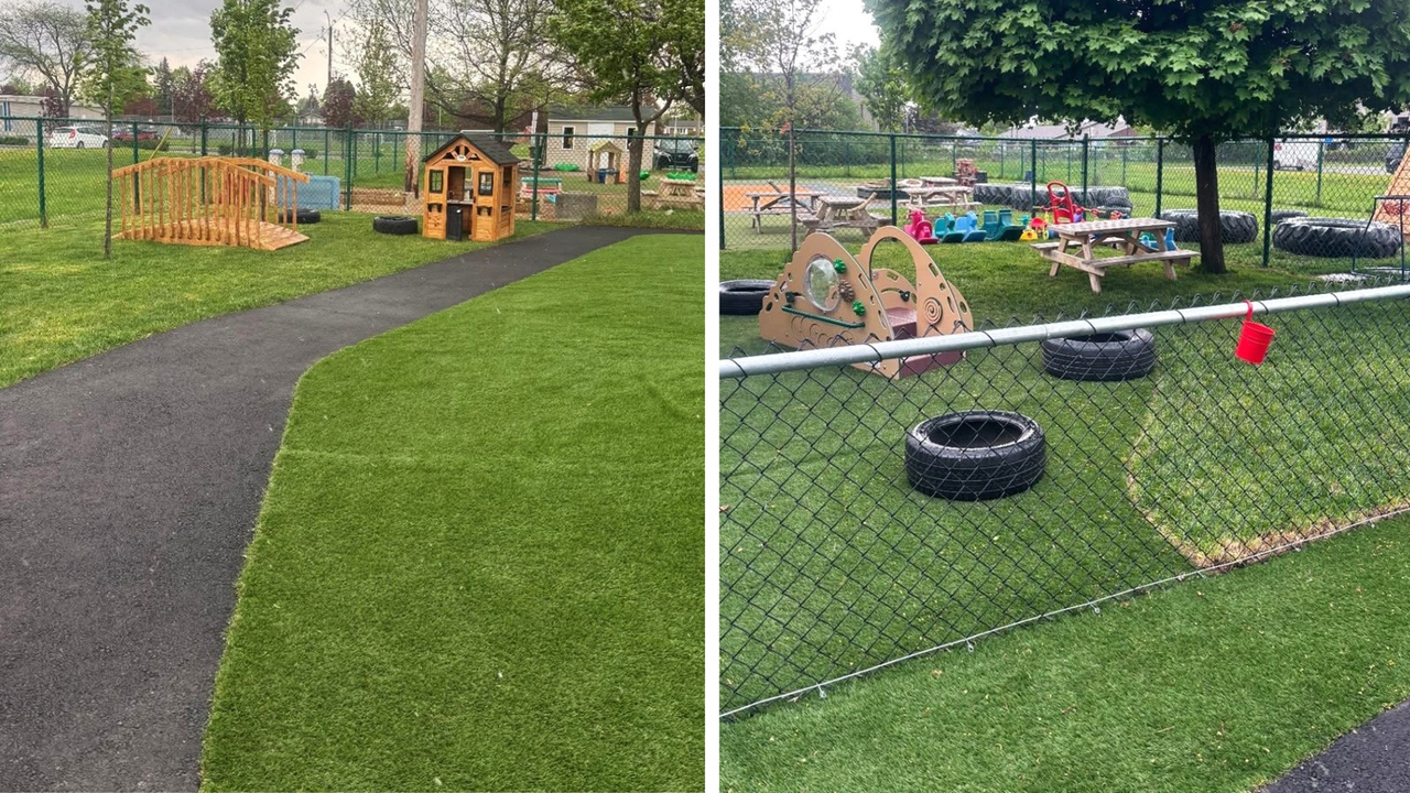 Le Cégep de Valleyfield verdit des espaces de jeux pour les tout-petits