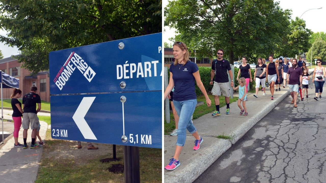 Mettez-vous en marche en suivant les parcours Boomerang!