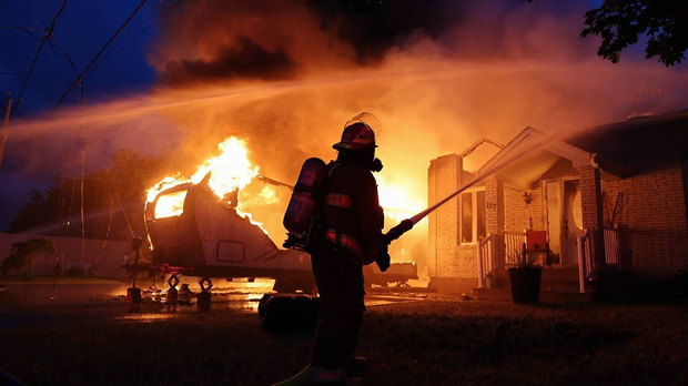 Les pompiers de Salaberry-de-Valleyfield prêtent main-forte à Saint-Zotique