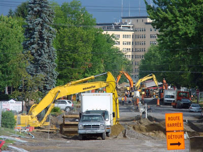 Boulevard Sainte-Anne en construction