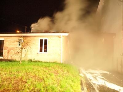 Résidence détruite par les flammes