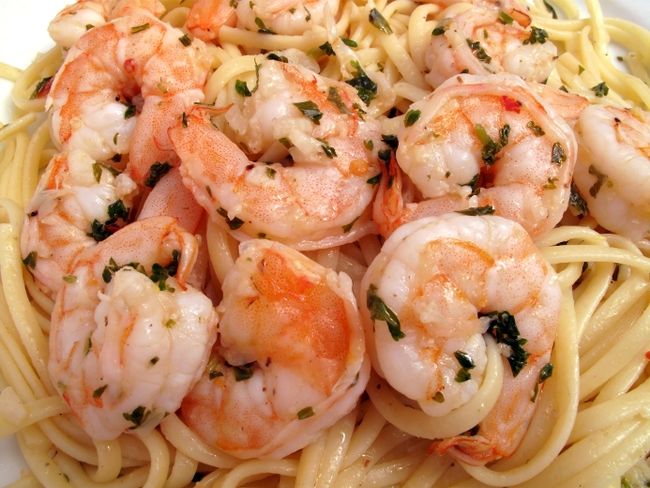 Linguine con Gamberi e Pepperoncini