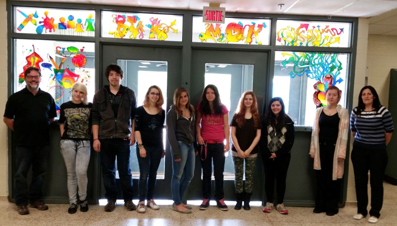 Les élèves de Bermon exposent leurs vitraux dans le cadre de Polyval'art