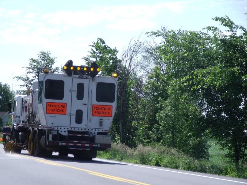 Des travaux de marquage sur les routes de la région de Lanaudière