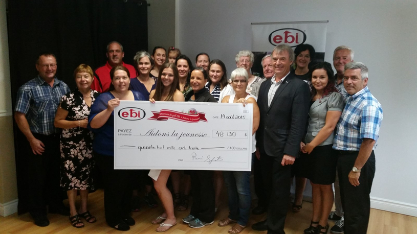 EBI remet plus de 48 000$ à des organismes locaux