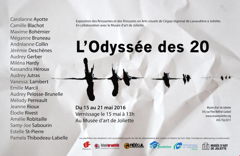 Le Cégep régional de Lanaudière à Joliette et le Musée d'art de Joliette présentent L’Odyssée des 20