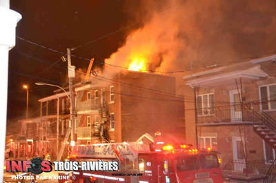 Incendie sur la rue Montcalm