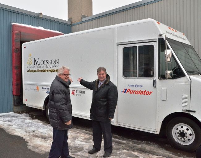 Purolator donne un camion à Moisson Mauricie/Centre-du-Québec
