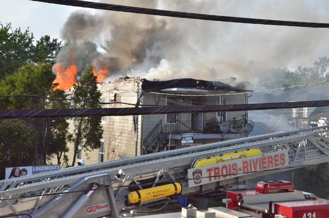Incendie majeur à Trois-Rivières