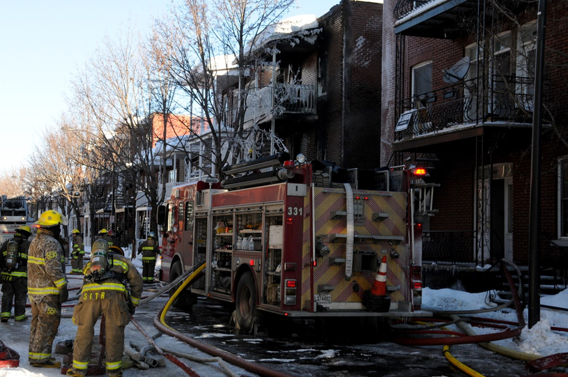 Incendie dans un immeuble à six logements de la rue Sainte-Angèle