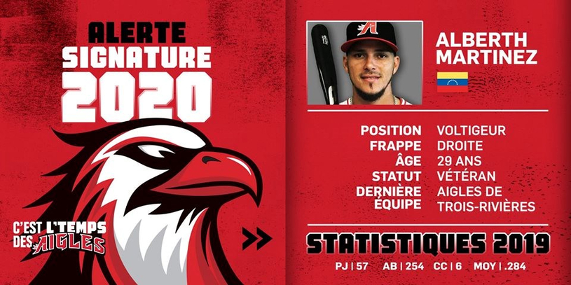 Baseball : le retour d’impact d'Alberth Martinez 