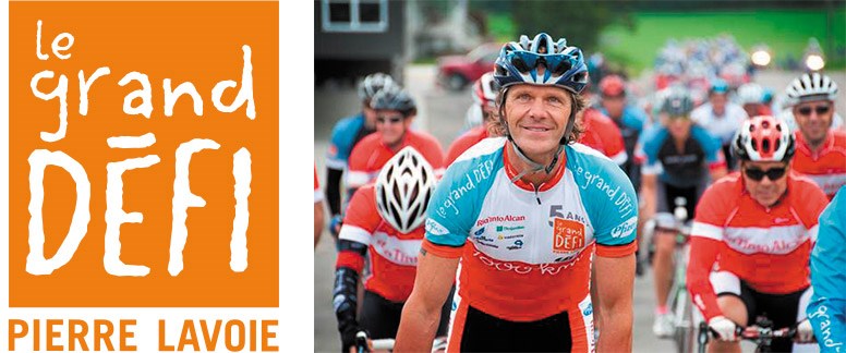 Le Grand Défi Pierre Lavoie de passage à Rimouski aujourd'hui 