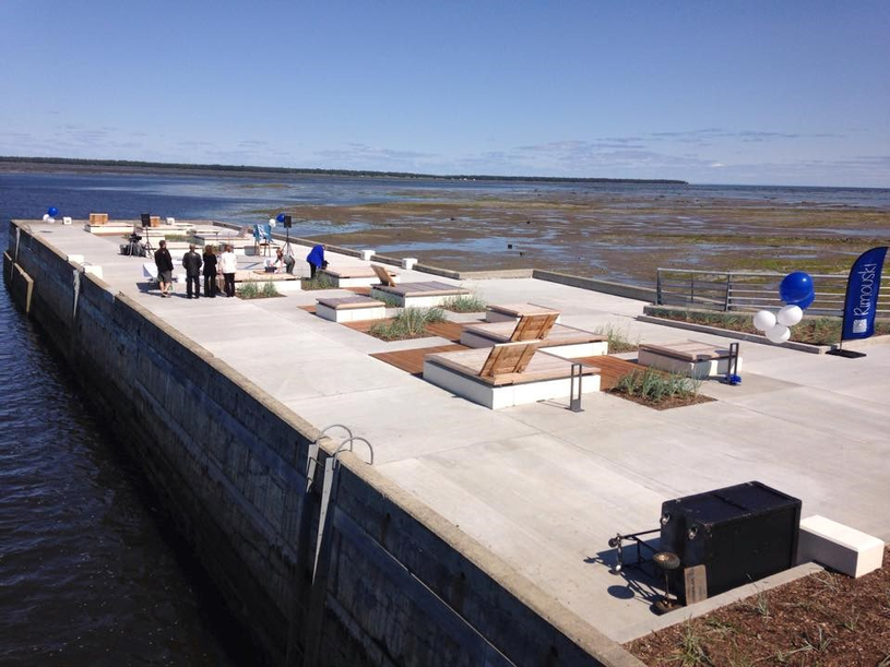 Inauguration du brise-lames de la rivière Rimouski 