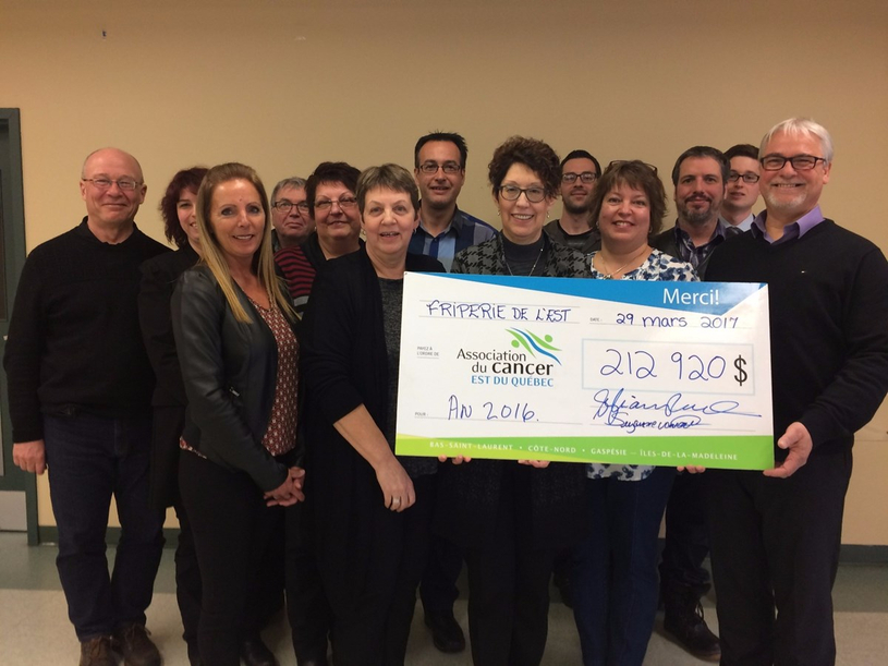 Friperie de l’Est verse un montant record de 212 920 $ à l’organisme 100 % régional! 