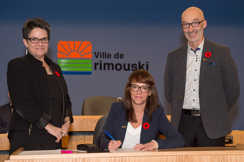Assermentation des membres du conseil municipal de la ville de Rimouski 