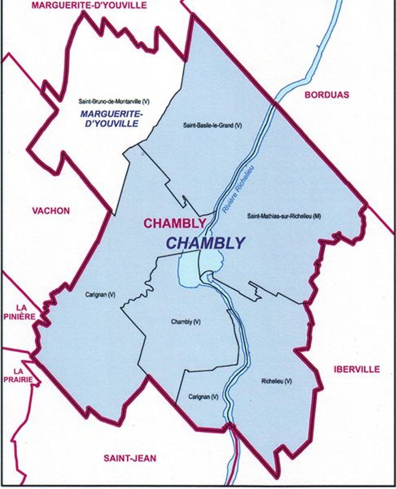 Saint-Basile-le-Grand fait partie du comté de Chambly