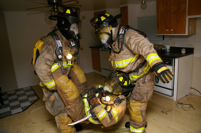 Nos pompiers en pratique