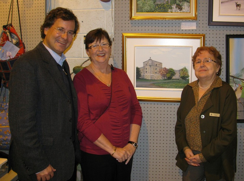 Bertrand St-Arnaud acquiert un tableau d'une artiste locale