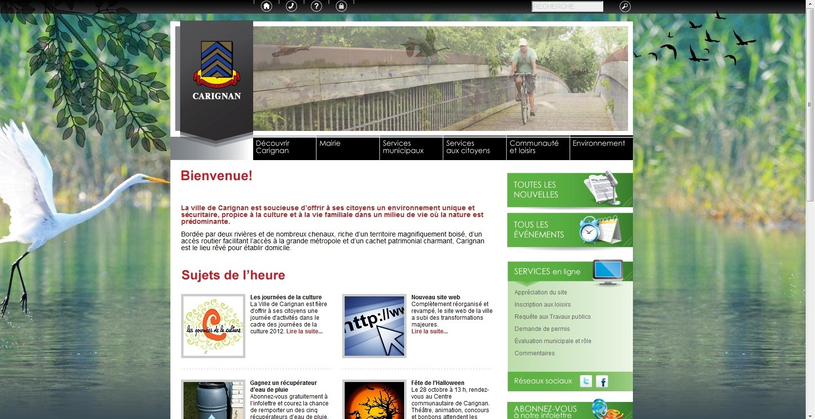 Cure de rajeunissement pour le site Internet de Carignan