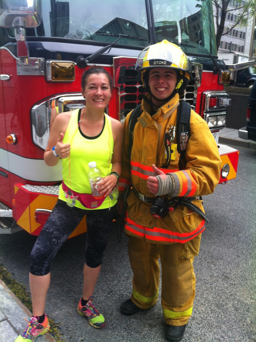 Audrey Bigaouette brave 12 fois la Tour de la Bourse