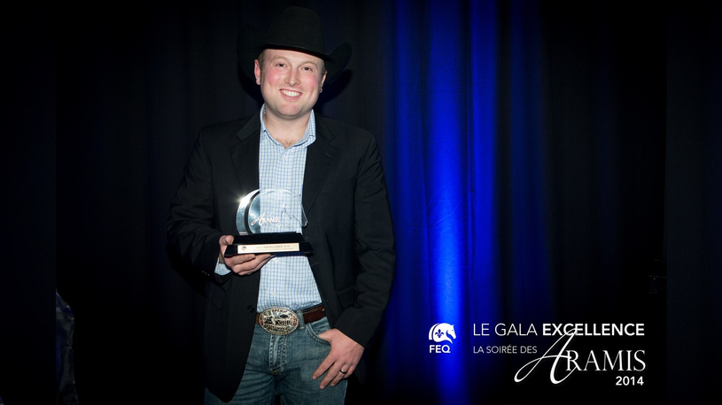 Gala des Aramis: l'athlète équestre Matthew Hudson remporte un prix