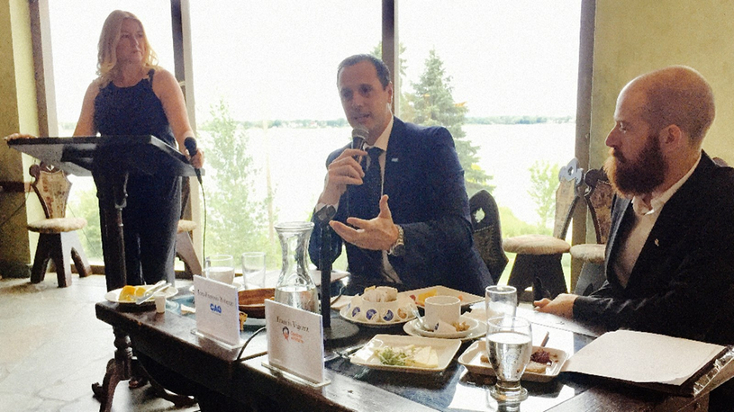 Jean-François Roberge expose sa vision pour Chambly et le Québec au débat de la CCIBC