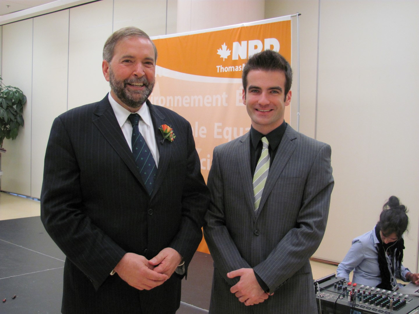 Matthew Dubé voit en Thomas Mulcair un grand atout pour le NPD