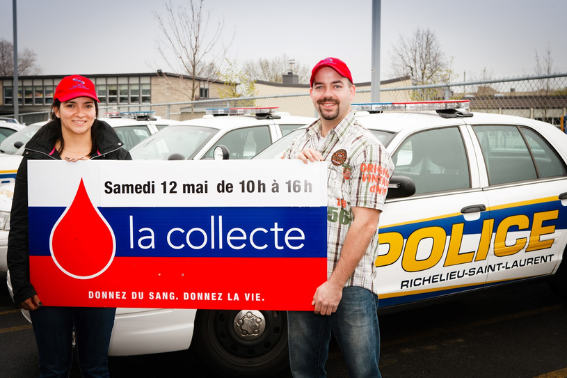 Collecte de sang des policiers