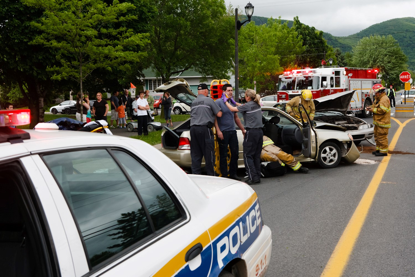 Collision frontale à Beloeil