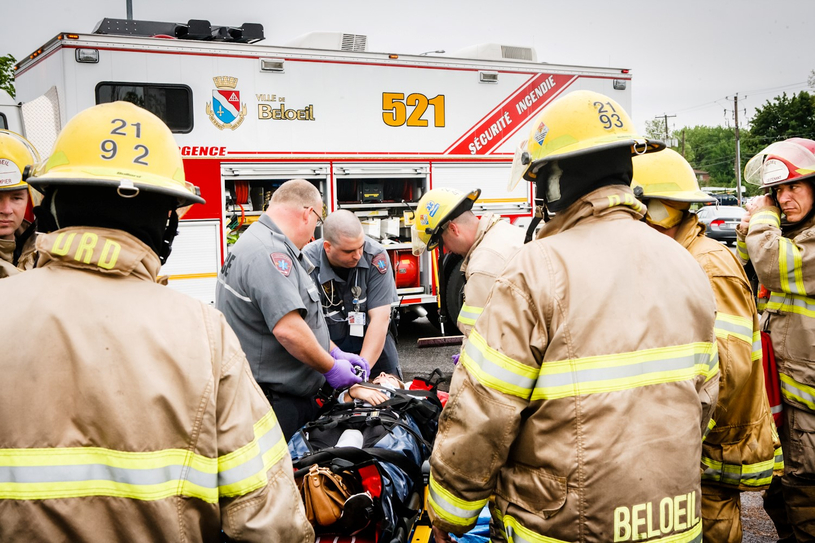 Collision entre deux véhicules à Beloeil