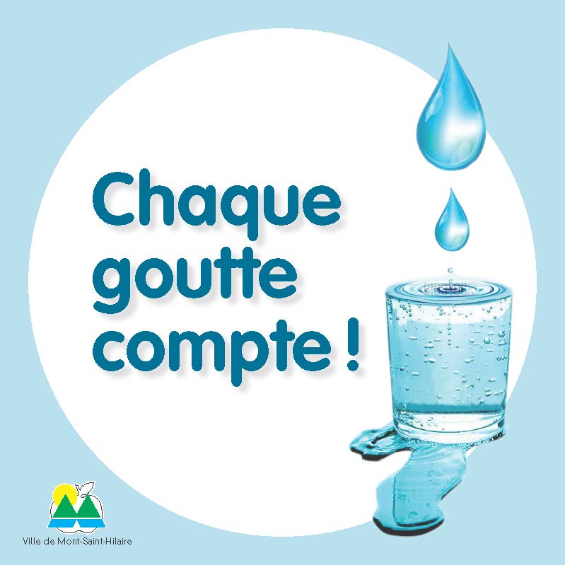 Campagne de sensibilisation sur la consommation d'eau à Mont-Saint-Hilaire