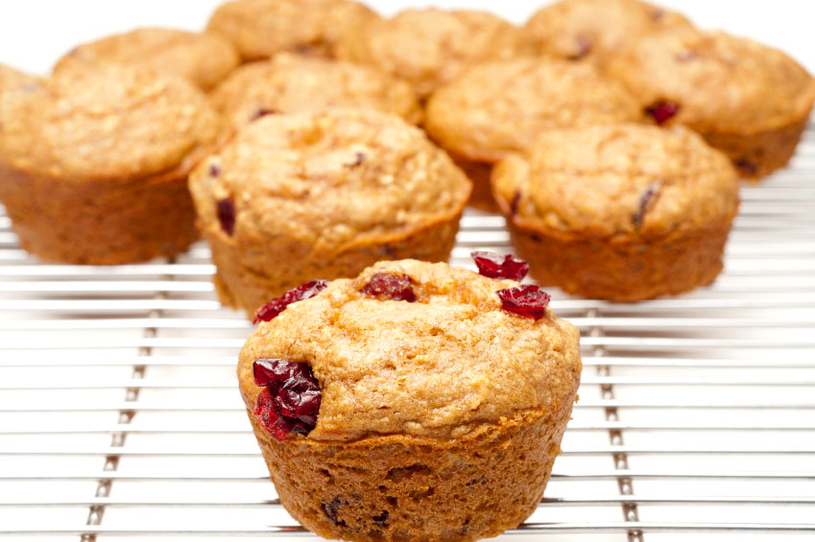 Muffins au son, citron et canneberges - Semaine du 9 décembre 2012