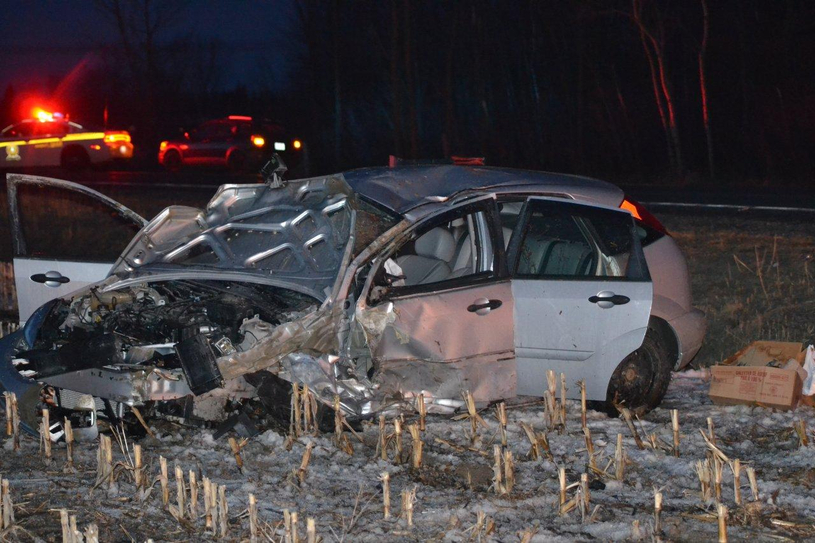 Violent accident sur la 223