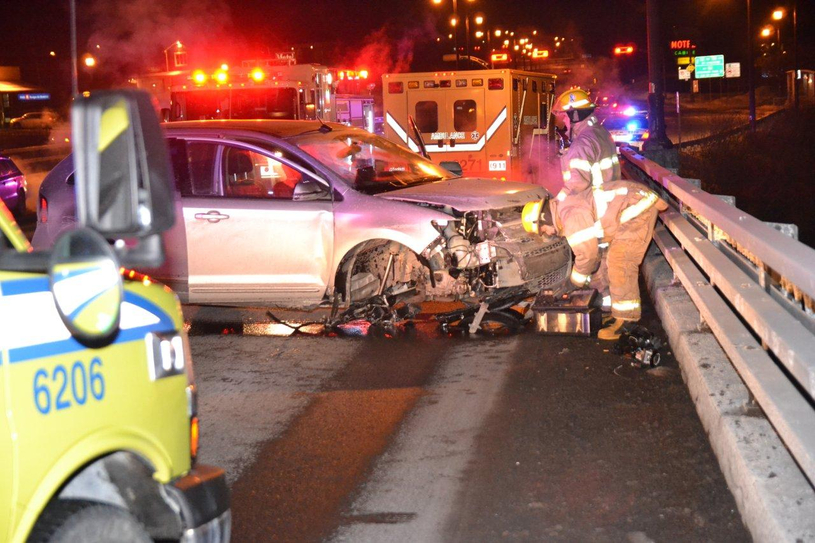 Accident avec blessées sur le pont Jordi-Bonet