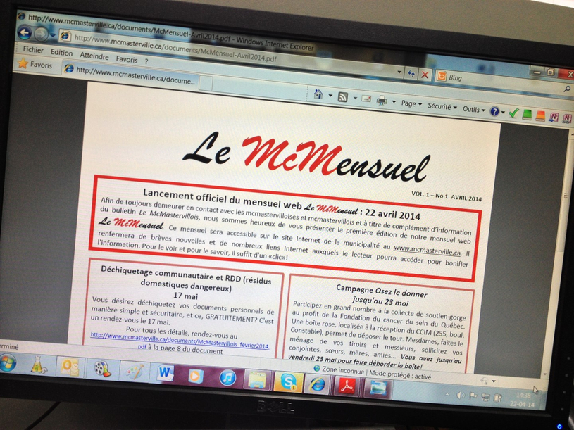 Nouveau bulletin Web pour les McMastervillois
