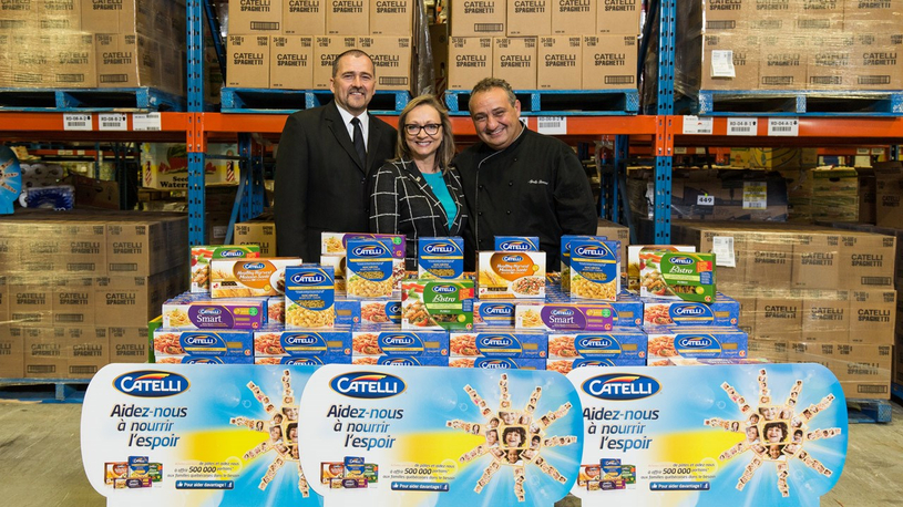 L'entreprise Catelli remet près de 33 000 portions de pâtes à Moisson Rive-Sud